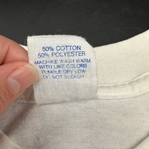 Vintage 90s I Breathe Therefore I Shop Graphic T Shirt XL Spring Ford USA Kitsch - Picture 7 of 10